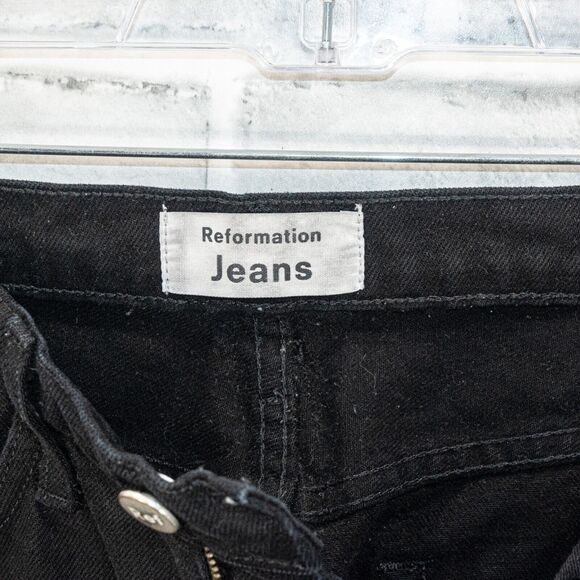 REFORMATION Jeans Women's Stevie Ultra High Rise Jeans in Black size 27 - Picture 2 of 11